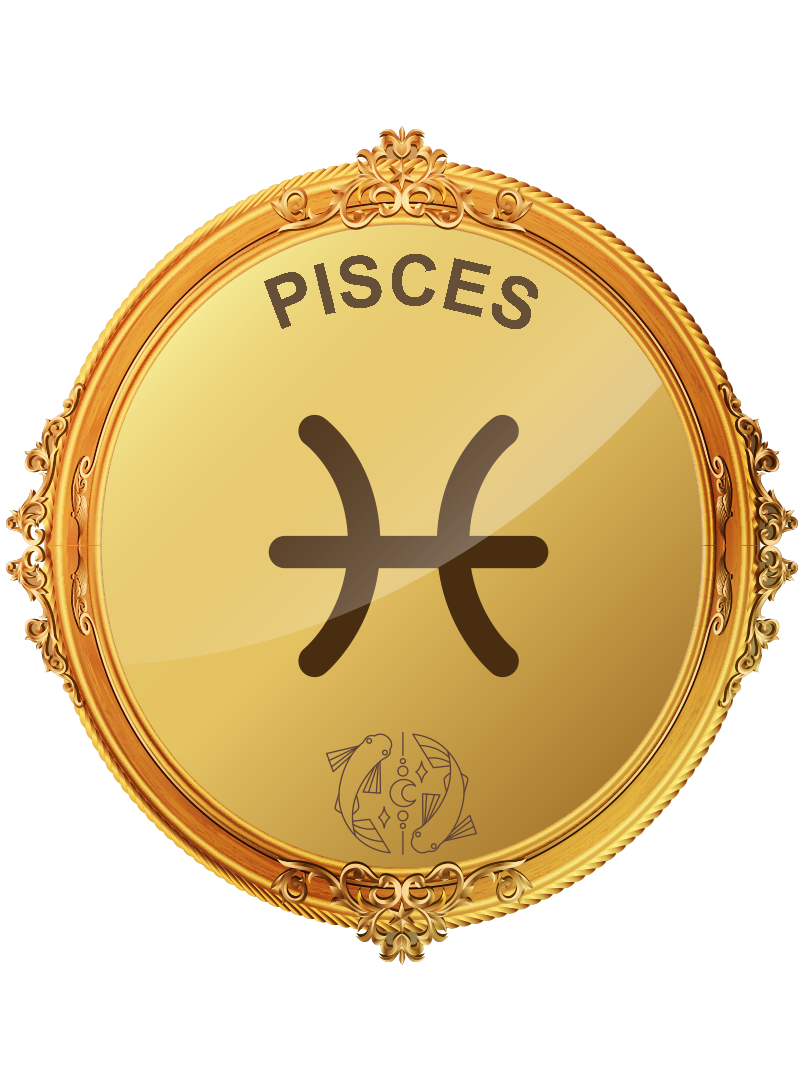 Free Pisces png, Pisces gold zodiac sign png, Pisces gold sign PNG, gold Pisces PNG transparent images download